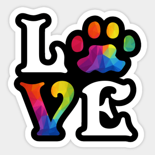 Dog Love LGBT, Gay, Lesbian Pride Sticker